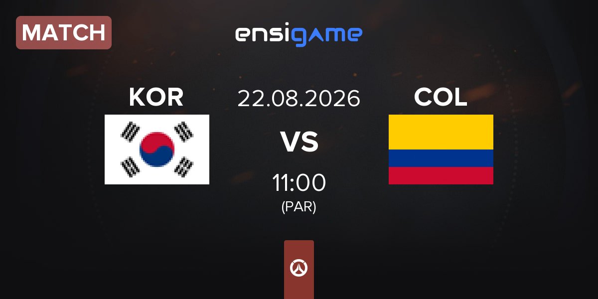 Partida South Korea KOR vs Colombia COL | 22.08