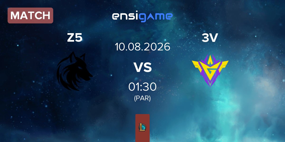 Partida Zeu5 Esports Z5 vs 3V Team 3V | 10.08