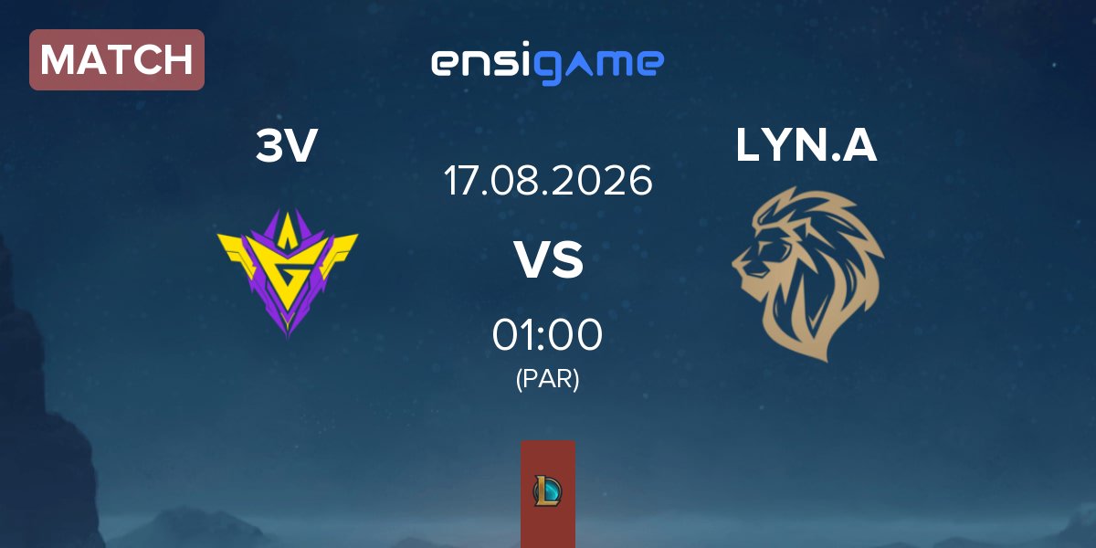 Match 3V Team 3V vs LYON Academy LYN.A | 17.08