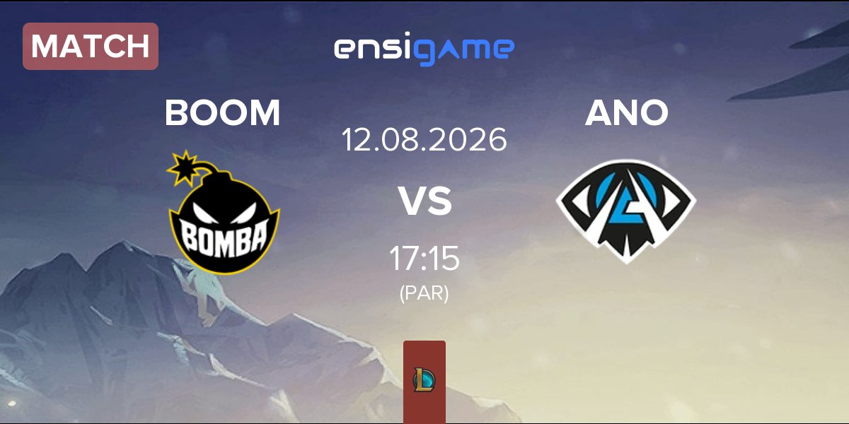 Match Bomba Team BOOM vs Anonymo Esports ANO | 12.08