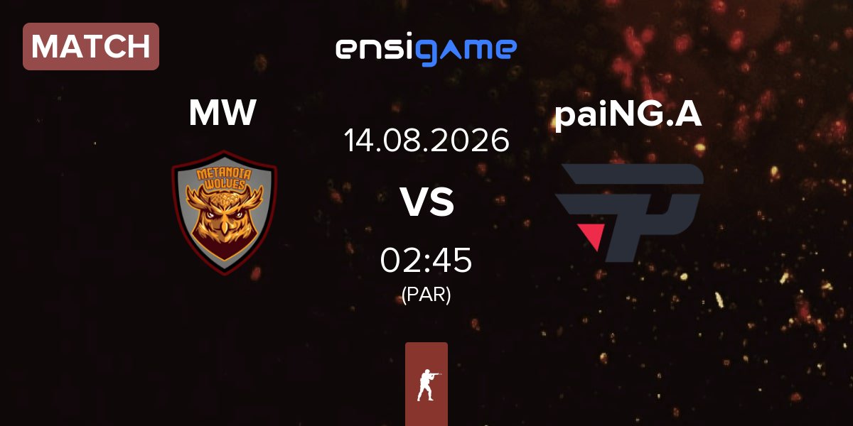 Match Metanoia Wolves MW vs paiN Gaming Academy paiNG.A | 14.08