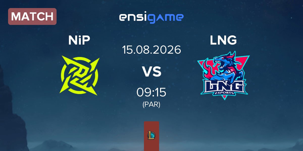 Match Ninjas In Pyjamas NiP vs LNG Esports LNG | 15.08