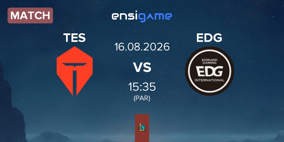 Partida TOP Esports TES vs EDward Gaming EDG | 16.08