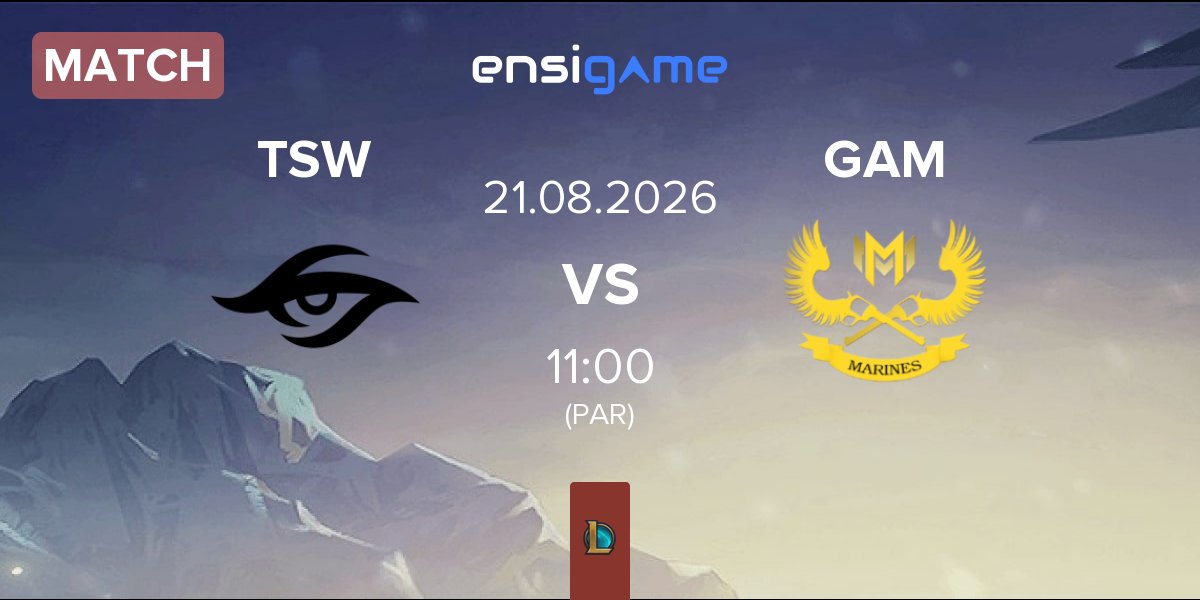 Match Team Secret Whales TSW vs GAM Esports GAM | 21.08