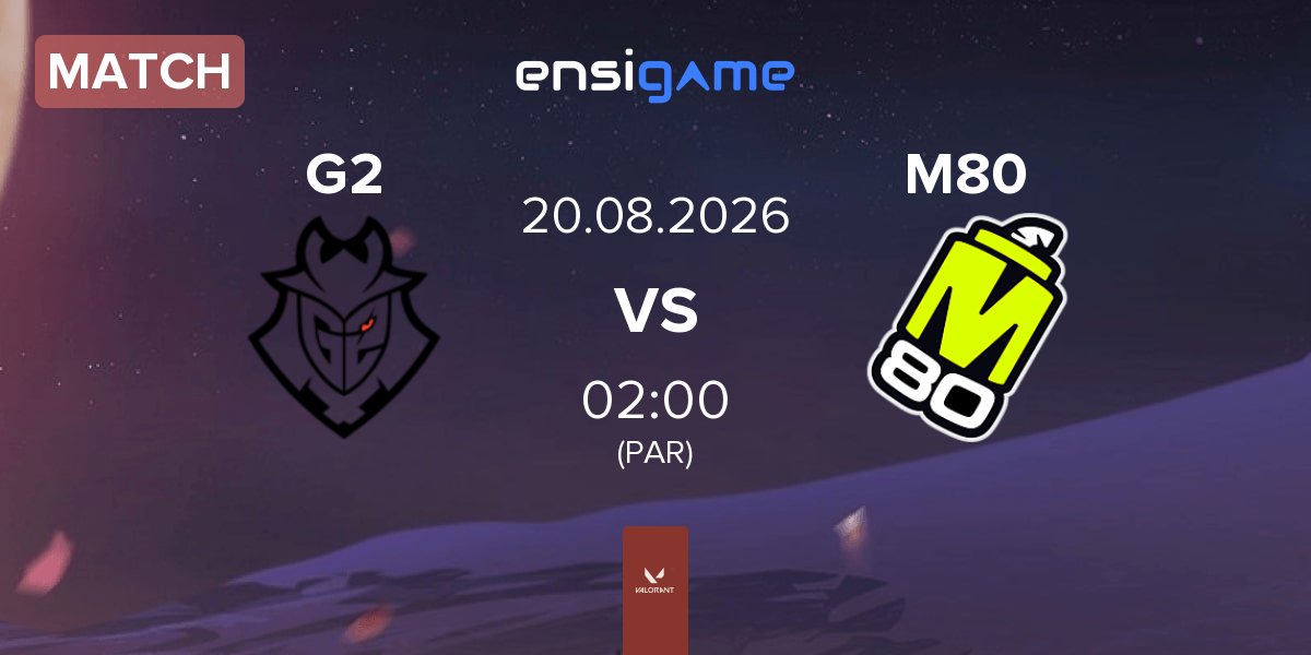 Match G2 Esports G2 vs M80 | 20.08