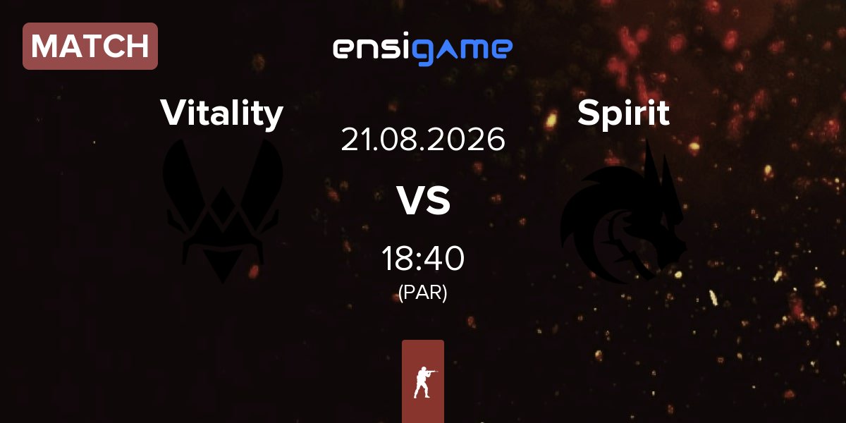 Match Team Vitality Vitality vs Team Spirit Spirit | 21.08