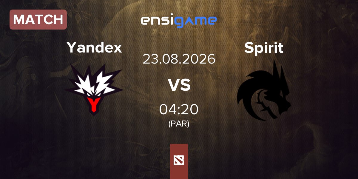 Partida Team Yandex Yandex vs Team Spirit Spirit | 23.08