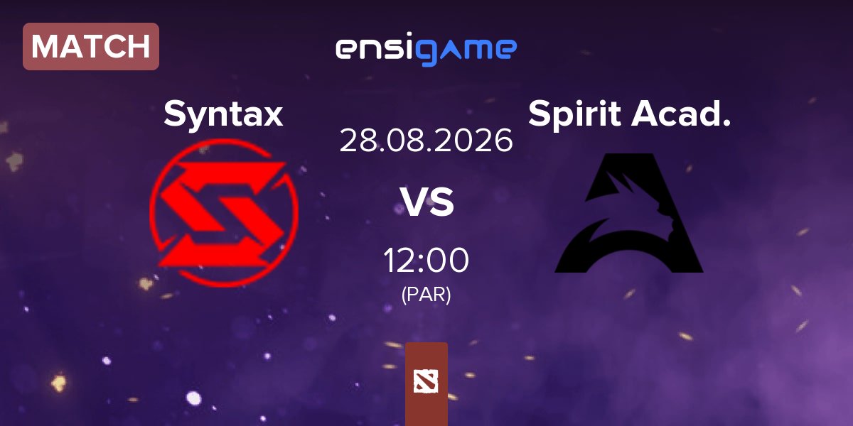 Partida Team Syntax Syntax vs Team Spirit Academy Spirit Acad. | 28.08