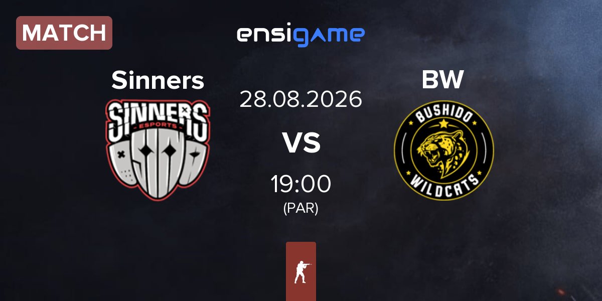 Match Sinners Esports Sinners vs Bushido Wildcats BW | 28.08