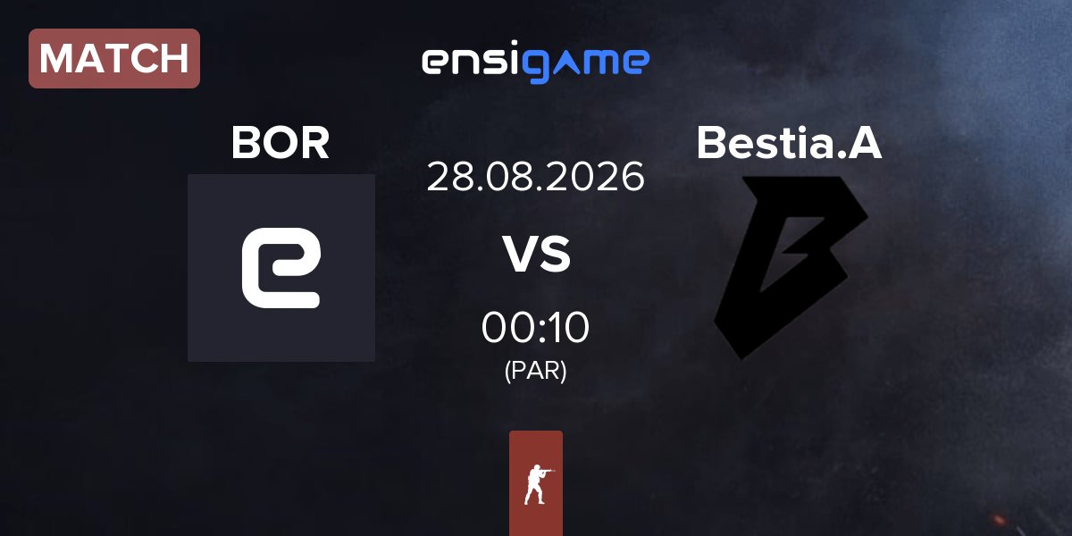 Partida borracheiros BOR vs Bestia Academy Bestia.A | 28.08
