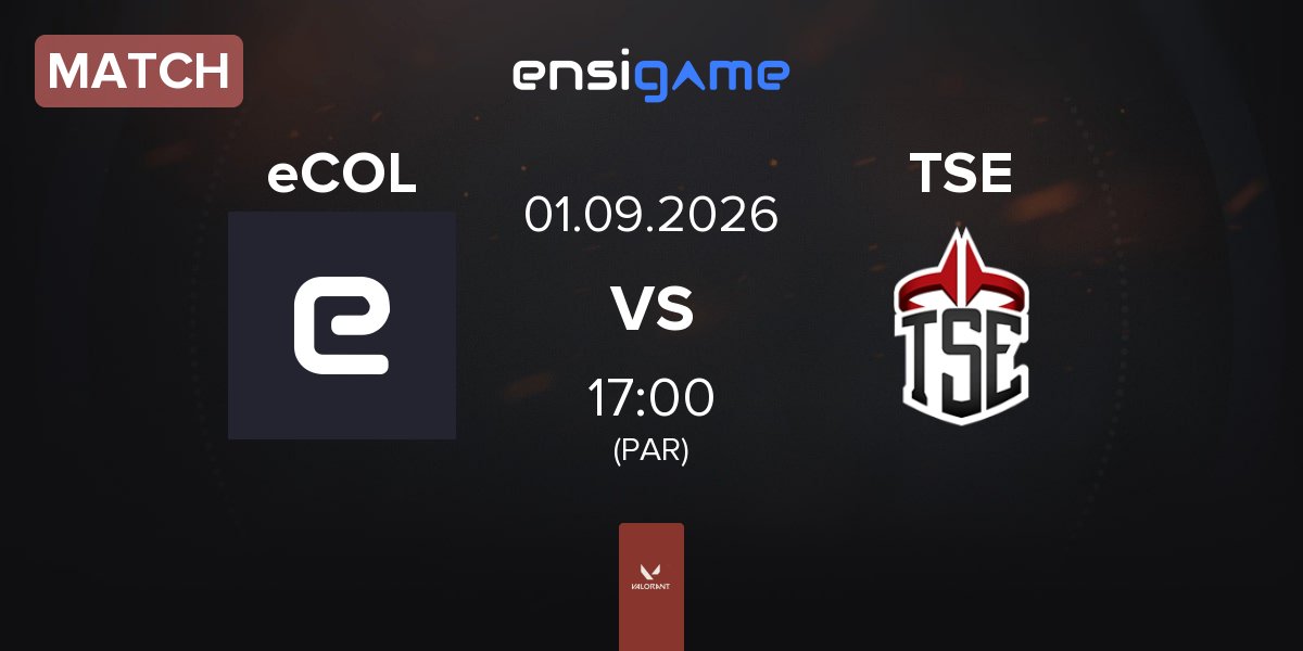 Partida eSports Cologne eCOL vs Twisted Saints Esports TSE | 01.09