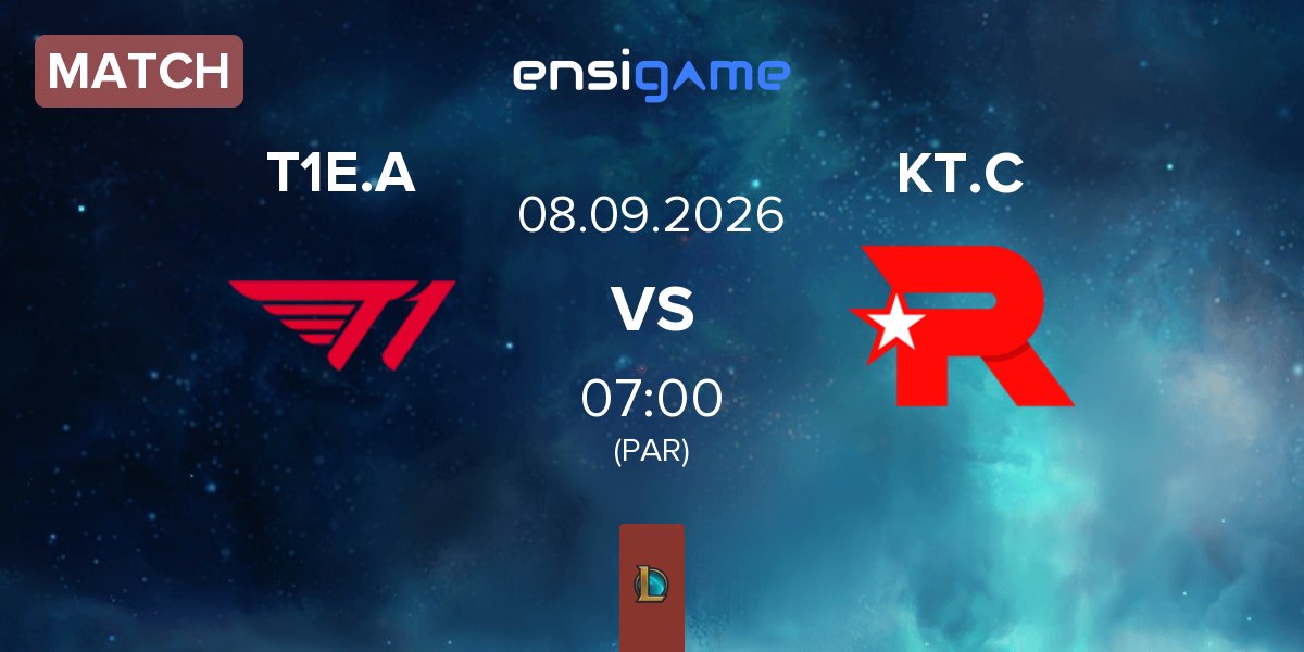 Partida T1 Esports Academy T1E.A vs KT Rolster Challengers KT.C | 08.09