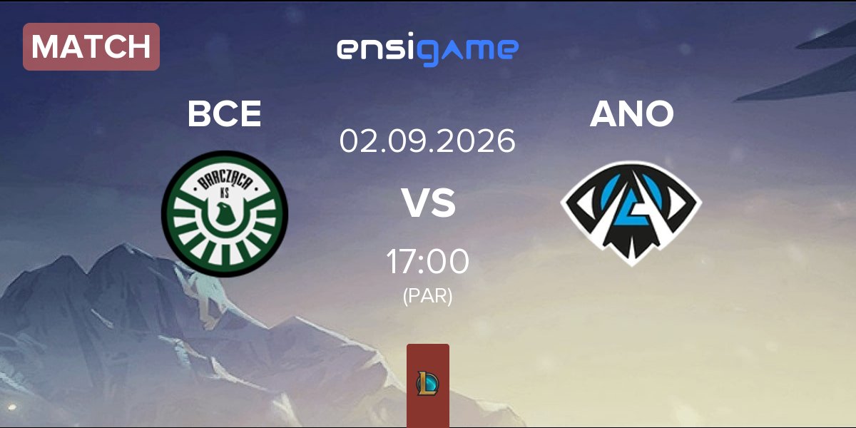 Match Barcząca Esports BCE vs Anonymo Esports ANO | 02.09