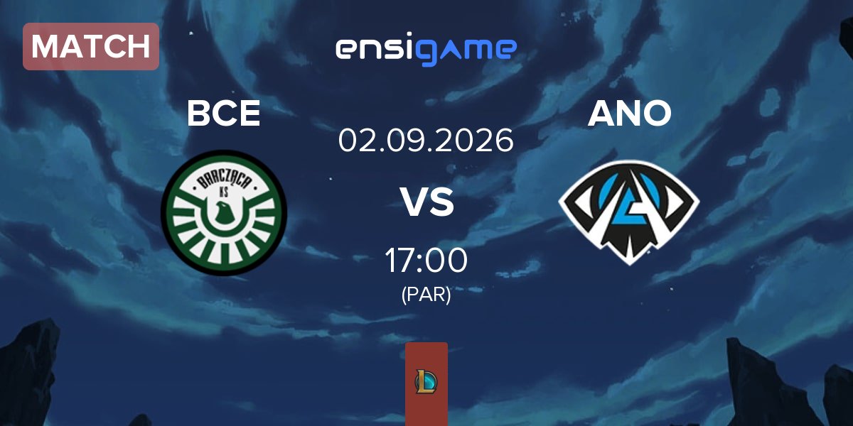 Match Barcząca Esports BCE vs Anonymo Esports ANO | 02.09