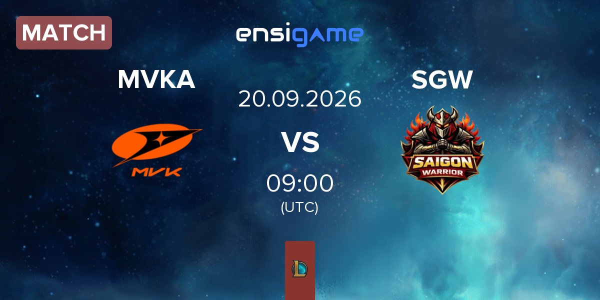 Partida MVK Esports Academy MVKA vs Saigon Warriors SGW | 20.09