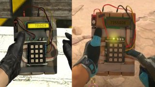The blast radius difference between the bomb in CSGO and CS2 is shown