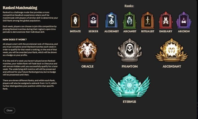 Deadlock ranked medals revealed - Ensigame