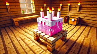 Sobremesa no Minecraft cozinhando o bolo mais delicioso do jogo