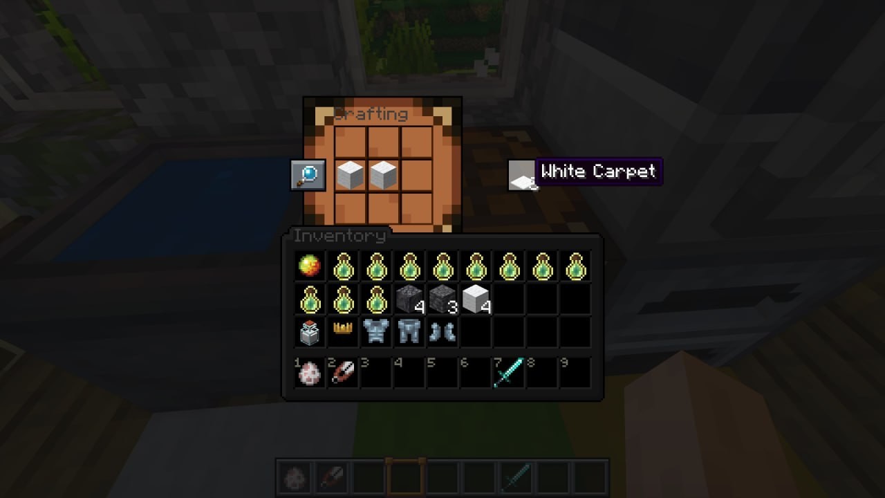 how to make a carpet in Minecraft