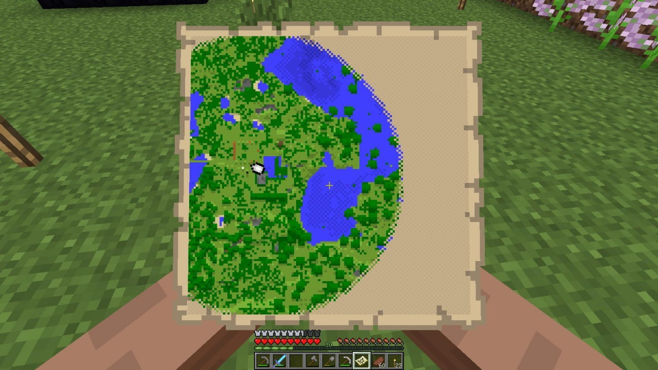 mapa no Minecraft