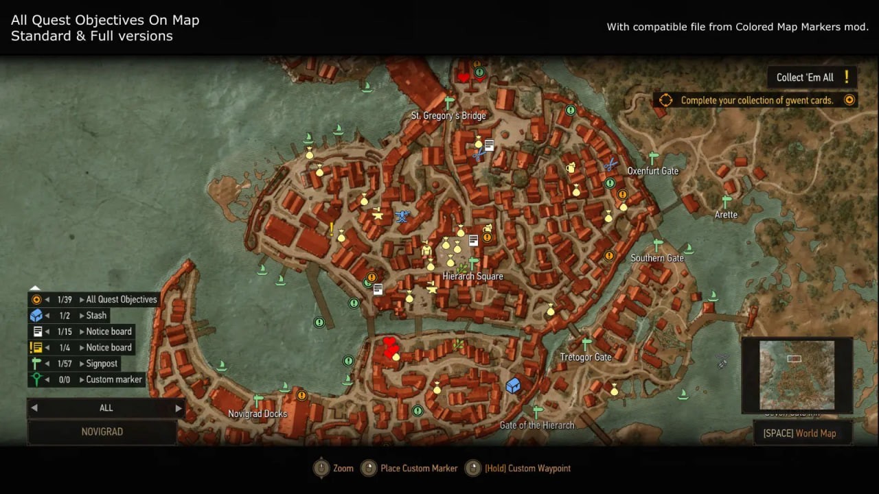 All Quest Objectives On Map The Witcher 3