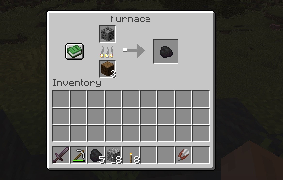 How to craft coal in minecraft