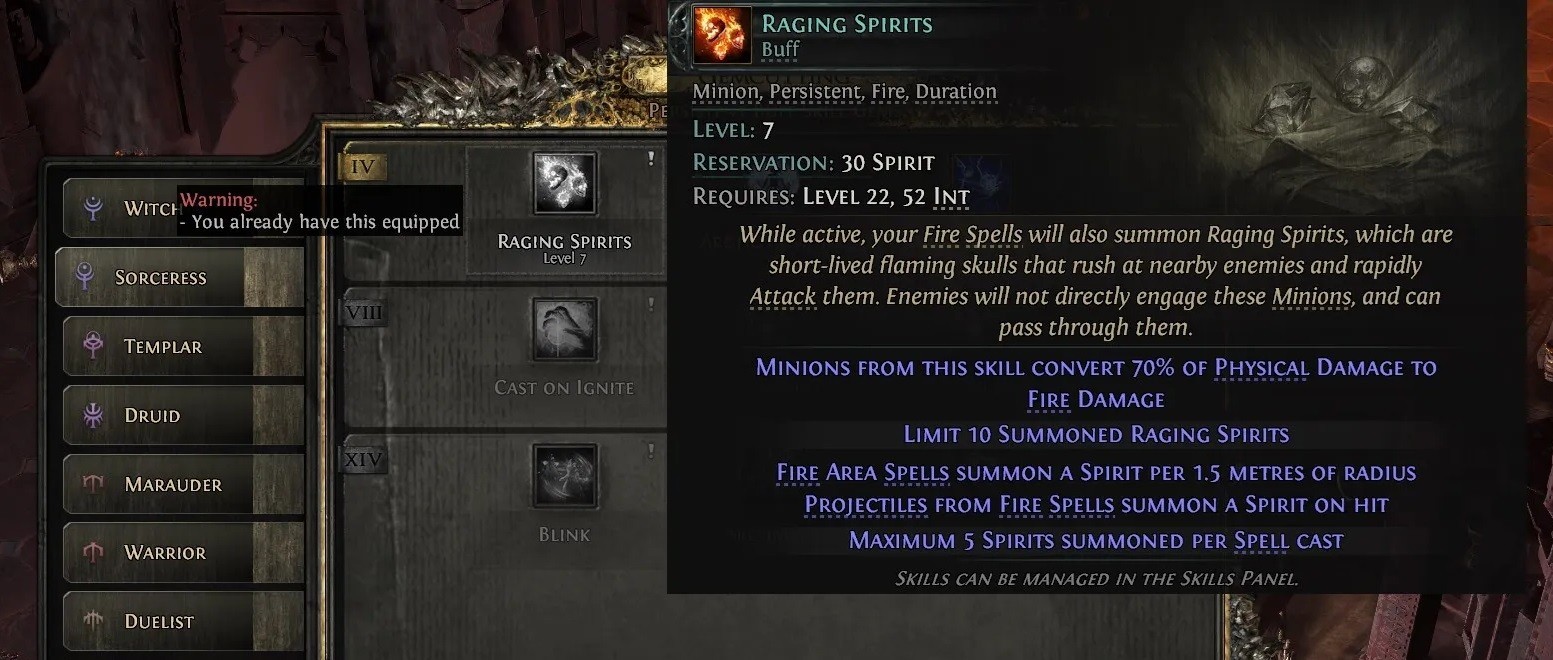 Path of Exile 2 Skill gems