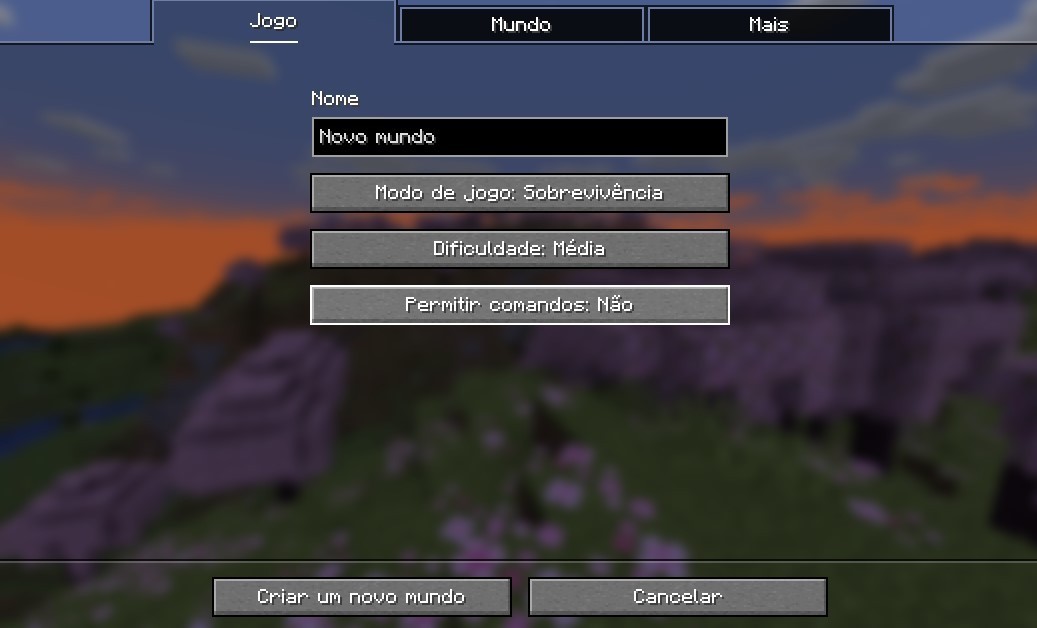 Modo sobrevivência no Minecraft