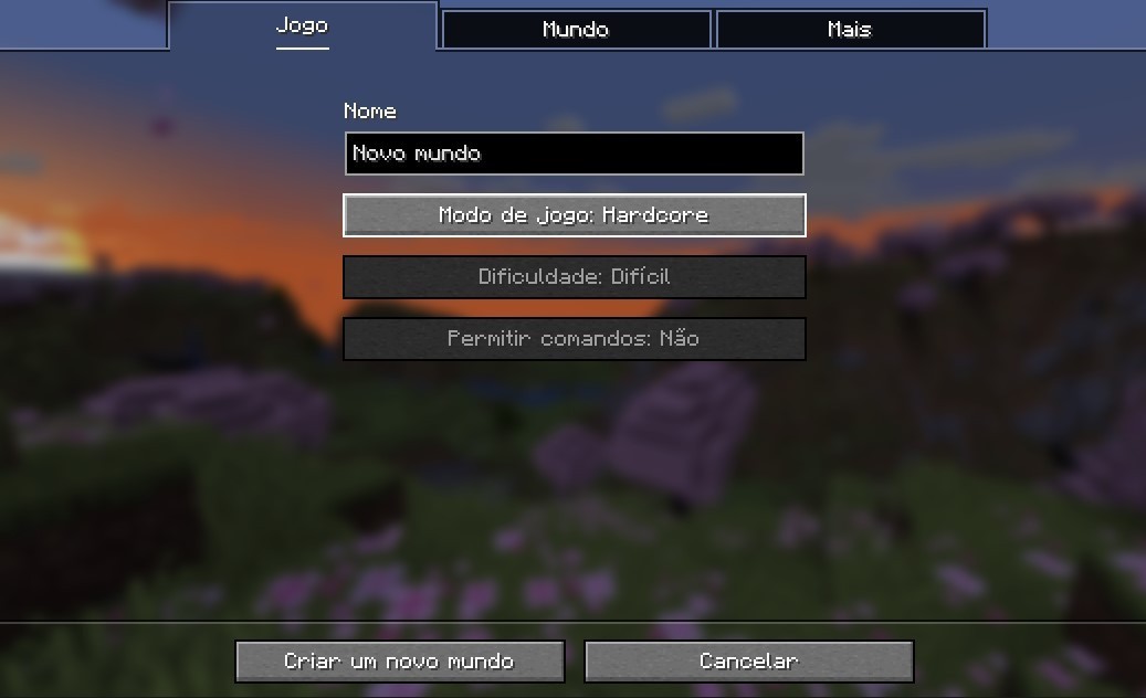 Hardcore no Minecraft