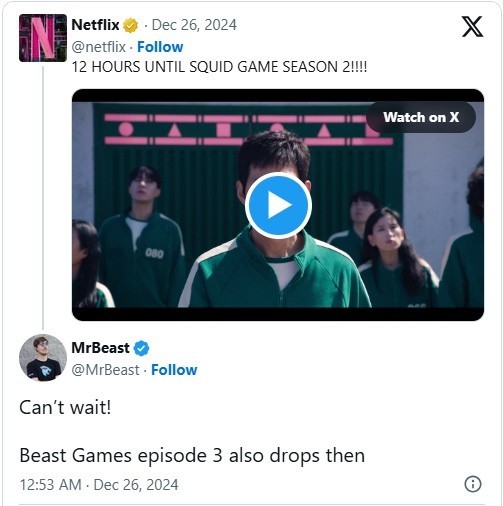 MrBeast tries to start the Serial wars with ridiculous replies on X