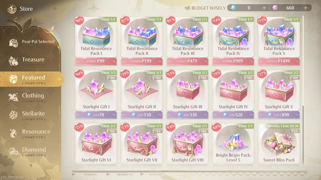 Infinity Nikki Purchasing in the Shop