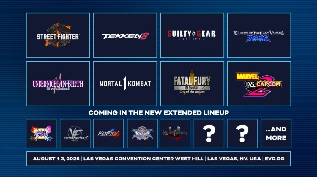 EVO 2025 shared its dates place and the main stage lineup