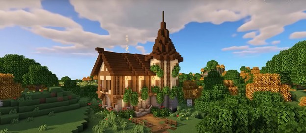 Casa medieval no Minecraft