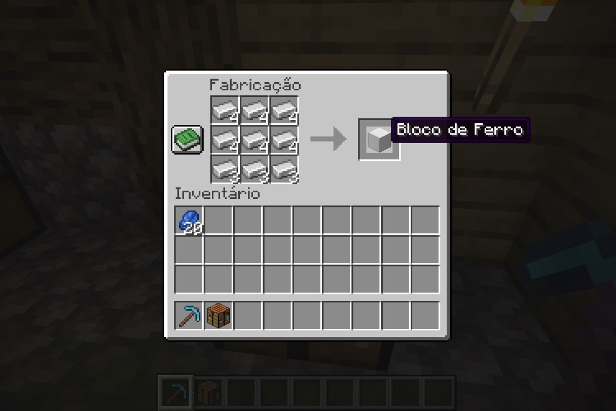 Instruções para criar uma bigorna no Minecraft