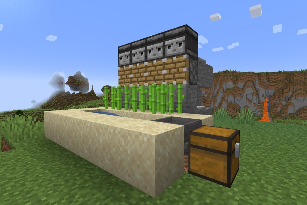 Fazenda automática Bambu Minecraft