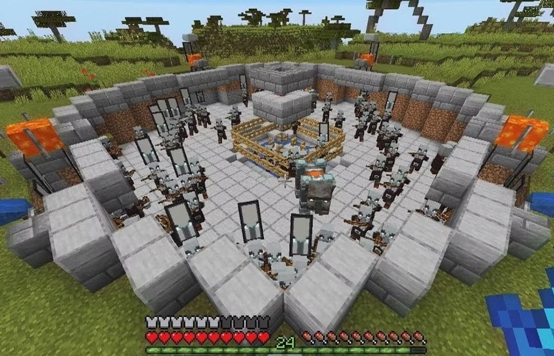 Fazenda automática Raiders Minecraft 