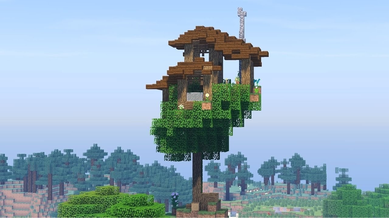 Cabane dans les arbres Minecraft 