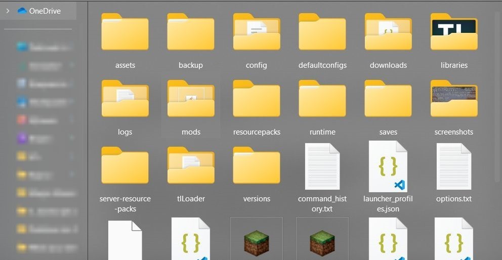 Minecraft Mods Folder