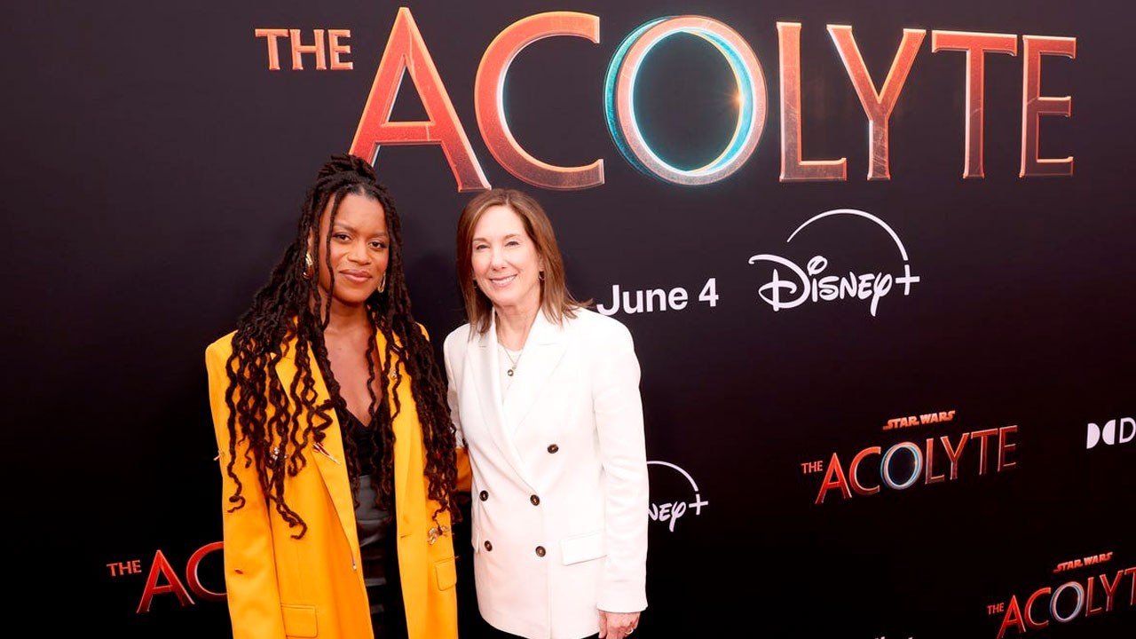 Kathleen Kennedy at the premiere of the series Star Wars: The Acolyte