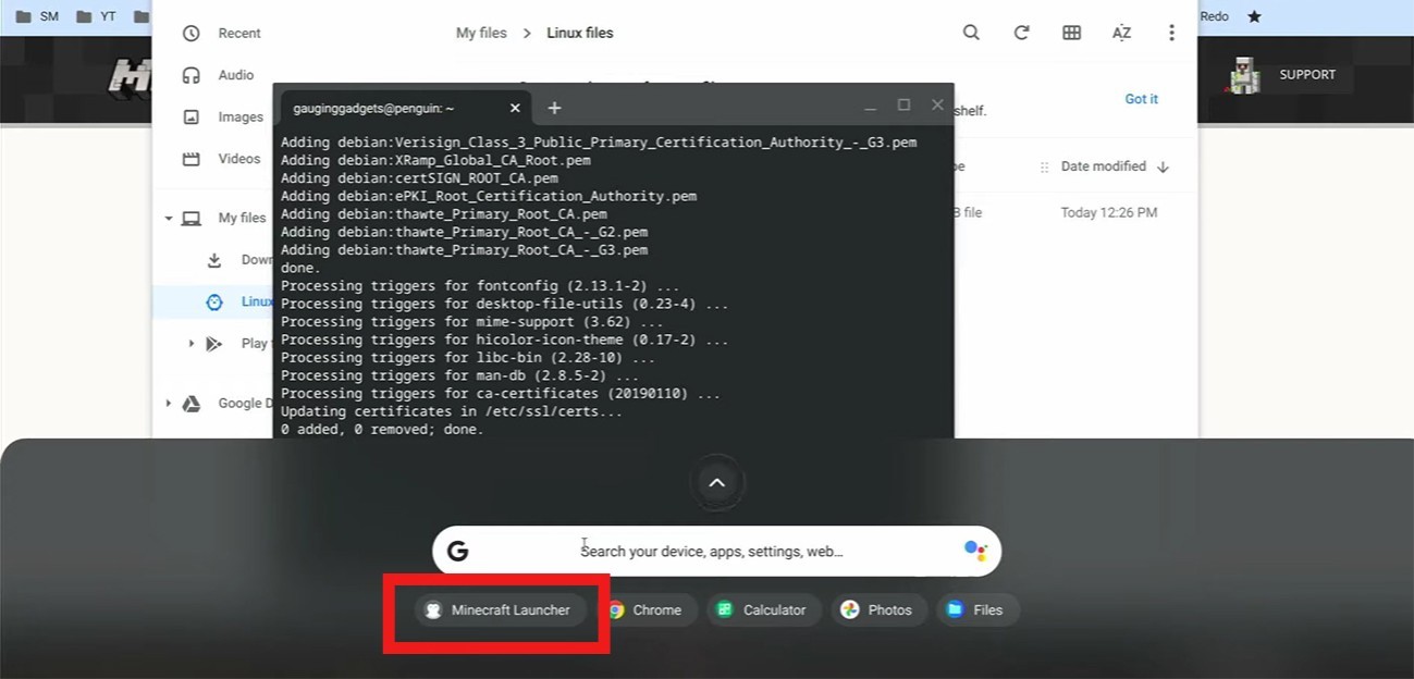 minecraft on a chromebook