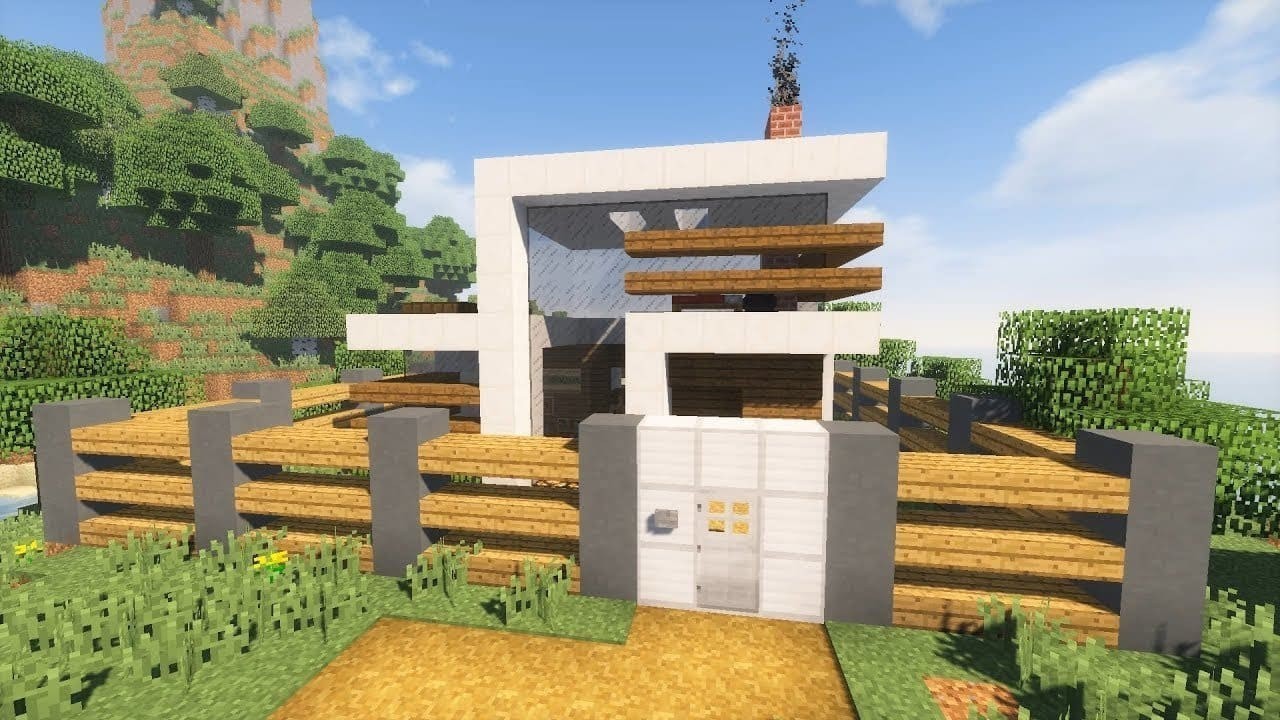 Construisez une grande maison avec du redstone Minecraft