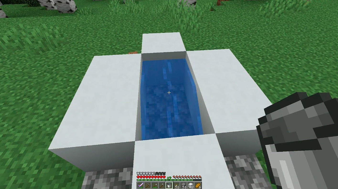 concreto no Minecraft