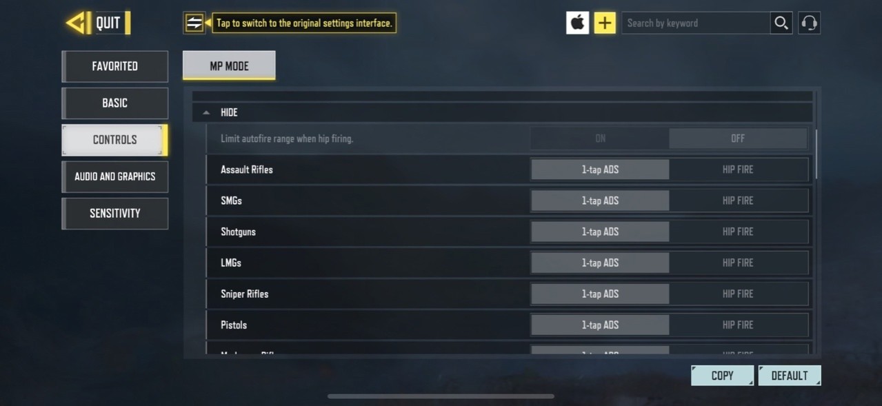 COD Mobile Best Settings
