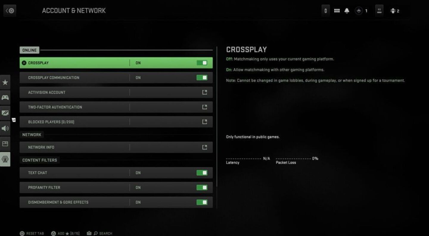Warzone 2.0 Cross-Play on PlayStation