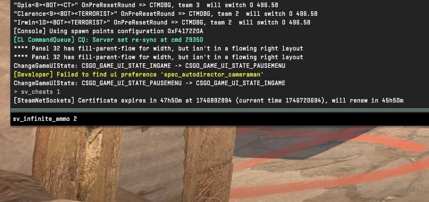 console em cs2 comando para repetir granada