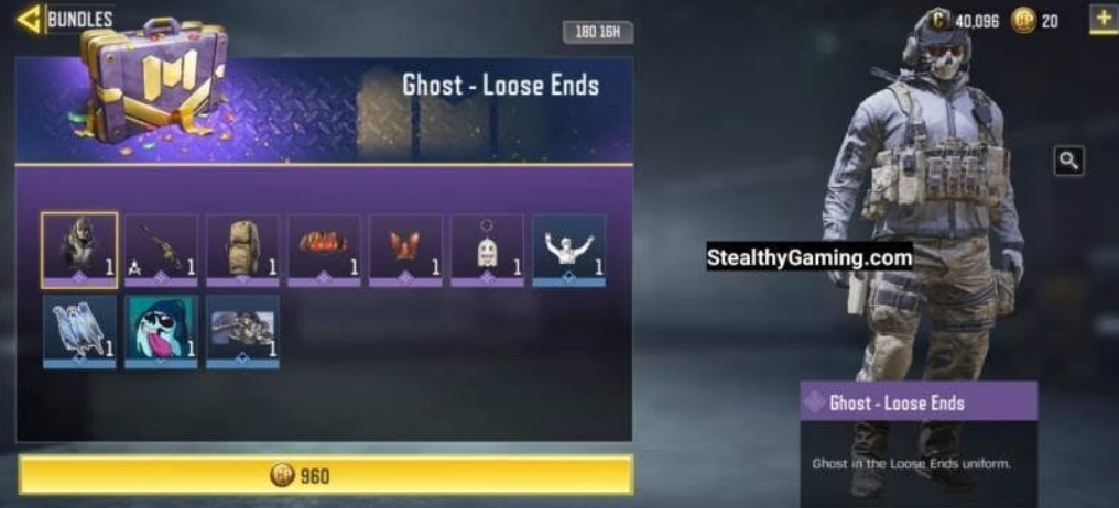 Ghost Stealth skin in CoD Mobile