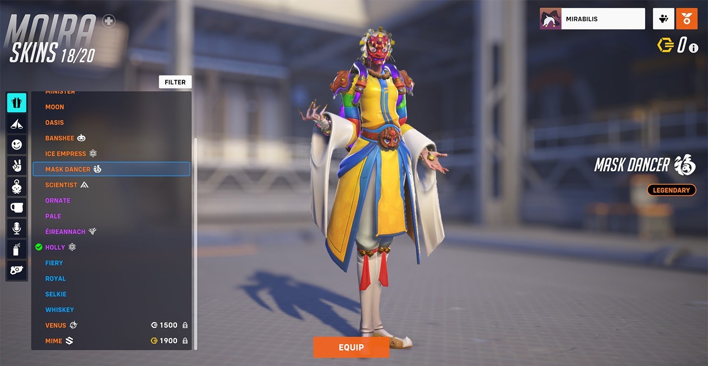 overwatch 2 moira mask dancer skin