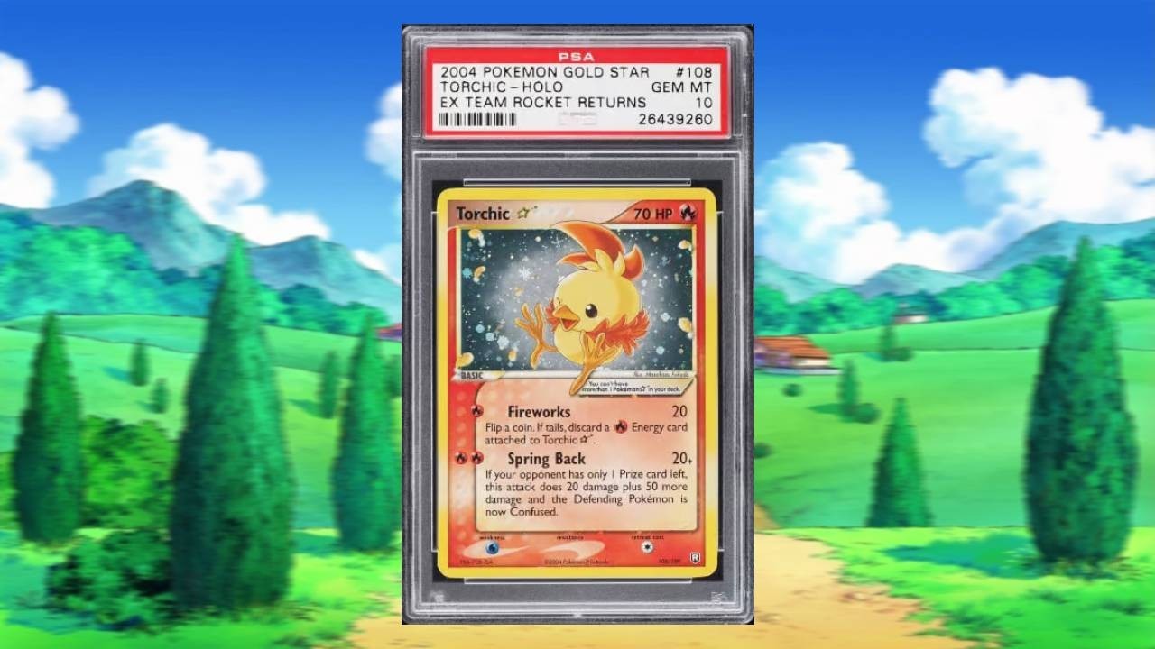 Torchic Gold Star Holo Team Rocket Returns