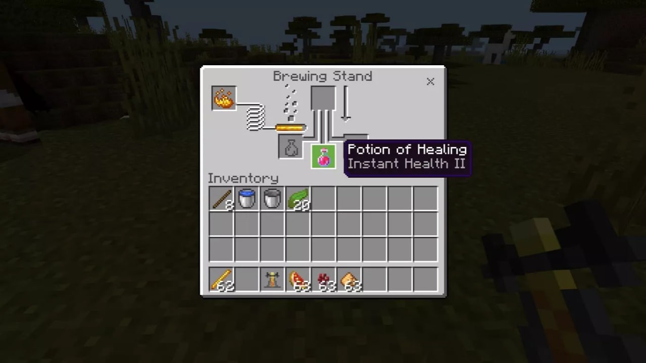 healing potion in Minecraft