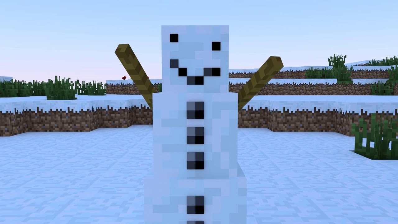 How to make a snowman in Minecraft